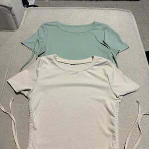 Mint Green and Cream Women's Tops